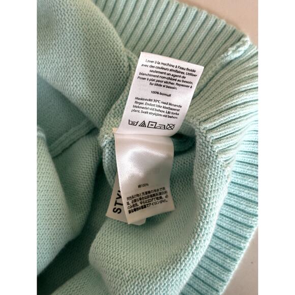 Vineyard Vines Preppy Aqua Teal Zebra Whale Pullover Crewneck Sweater Sz Medium - Picture 7 of 9